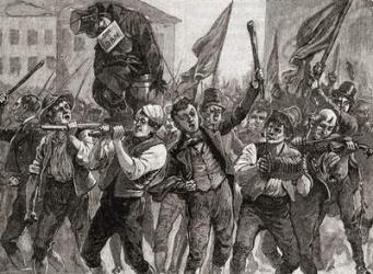 A scene from The Belfast Riots of 1886. | Obraz na stenu