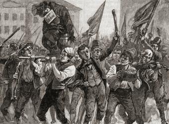 A scene from The Belfast Riots of 1886. | Obraz na stenu