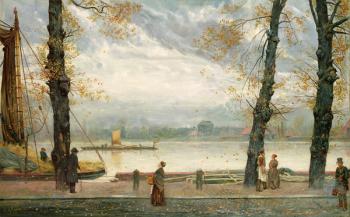 Cheyne Walk, 1870 (oil on canvas) | Obraz na stenu