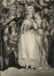 Mrs Mary Robinson accompanied by the Prince of Wales and her husband Thomas Robinson (litho) | Obraz na stenu