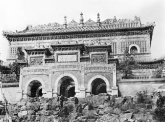 Entrance of the Forbidden City in Peking, China, c.1900 (b/w photo) | Obraz na stenu