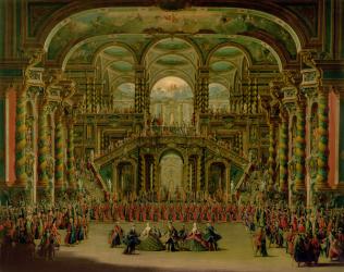 A Dance in a Baroque Rococo Palace (oil on canvas) | Obraz na stenu