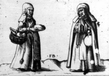 Two Religious Persons (engraving) | Obraz na stenu