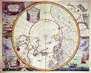 A Map of the North Pole (colour engraving) | Obraz na stenu