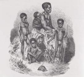 A Zulu family, from 'The History of Mankind', Vol.1, by Prof. Friedrich Ratzel, 1896 (engraving) | Obraz na stenu