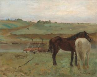 Horses in a Meadow, 1871 (oil on canvas) | Obraz na stenu