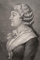 Madame Roland, engraved by Stephane Pannemaker (1847-1930) after Rambert, from 'Histoire de la Revolution Francaise' by Louis Blanc (1811-82) (engraving) | Obraz na stenu