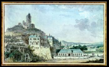 Chateau de La Roche-Guyon (w/c on paper) | Obraz na stenu