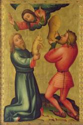 The Offerings of Cain and Abel from the High Altar of St. Peter's in Hamburg, The Grabower Altar, 1383 (tempera on panel) | Obraz na stenu