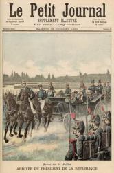 Review of Troops, 14th July: Arrival of the President of the Republic, from 'Le Petit Journal', 18th July 1891 (colour litho) | Obraz na stenu