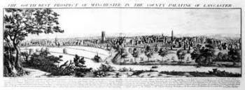 The South West Prospect of Manchester on the County Palatine of Lancaster, 1728 (engraving) | Obraz na stenu