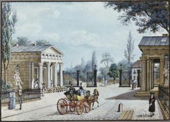 The Leipzig Gate, Berlin (pen & ink and w/c on paper) | Obraz na stenu