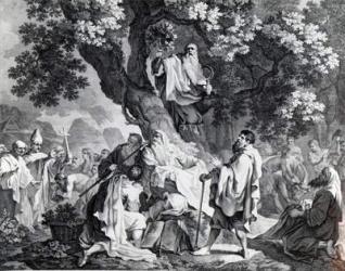 The Druids, or the Conversion of the Britons to Christianity, engraved by Simon Francois Ravenet, printed in 1778 (engraving) | Obraz na stenu