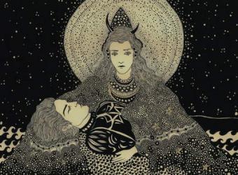 Tristan and Isolde, 2014, (pen and ink on paper) | Obraz na stenu