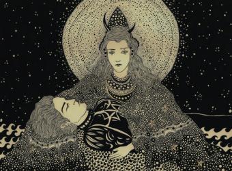 Tristan and Isolde, 2014, (pen and ink on paper) | Obraz na stenu