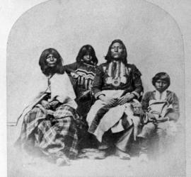 Ute Family, c.1870-75 (b/w photo) | Obraz na stenu