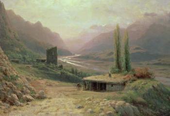 Caucasian Canyon, 1893 (oil on canvas) | Obraz na stenu