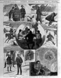 The Afghan Campaign- Christmas Tide at the Front, cover illustrations from 'The Graphic', December 27th 1879 (litho) | Obraz na stenu