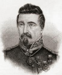 Pedro de Ampudia y Grimarest, 1805  1868. Born in Cuba he served as a Northern army officer in Mexico during the Siege of the Alamo. From The Century Magazine, published 1887. | Obraz na stenu