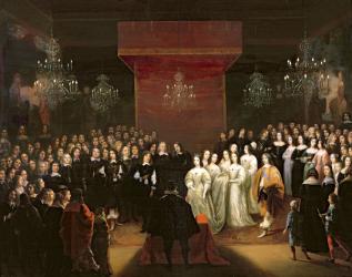 The Marriage of Frederick William (1620-88) Prince Elector of Brandenburg and Louise Henriette (1627-67) Princess of Nassau, 1646 (oil on panel) | Obraz na stenu