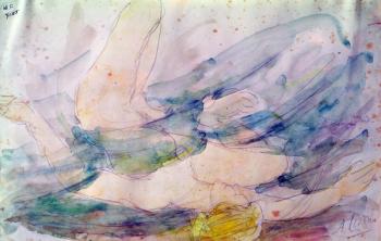 The Blonde Wave (watercolour on paper) | Obraz na stenu