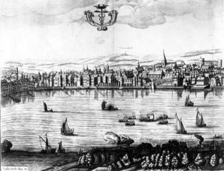 A View of the River Thames from Southwark, 1650 (engraving) | Obraz na stenu