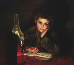 Homework (oil on canvas) | Obraz na stenu