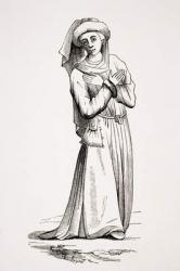 Barrister, after a drawing in a 15th century manuscript, from 'Le Moyen Age et la Renaissance' by Paul Lacroix (1806-84) published 1847 (litho) | Obraz na stenu