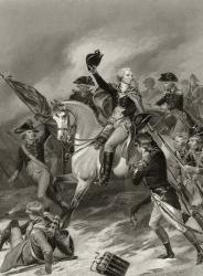 George Washington at the Battle of Princeton, January 3rd 1777, from 'Life and Times of Washington', Volume I, published 1857 (litho) | Obraz na stenu