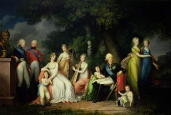 Paul I (1754-1801), Maria Feodorovna (1759-1828) and their Children, c.1800 (oil on canvas) | Obraz na stenu