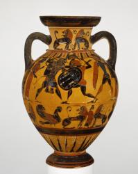 Euboean black-figure neck amphora, c.570-60 BC (terracotta) | Obraz na stenu