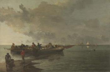 A Barge with a Wounded Soldier (oil on canvas) | Obraz na stenu