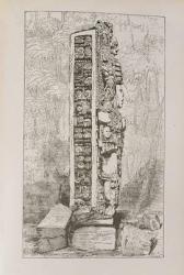 Representation of Mayan Hieroglyphics on a Stele, from 'Narrative and Critical History of America', pub. in 1889 (engraving) | Obraz na stenu