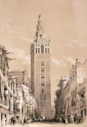 The Giralda, Seville, from 'Picturesque Sketches in Spain', c.1832-33 (litho) | Obraz na stenu