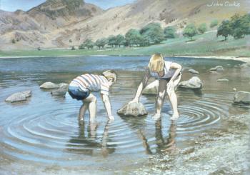 Blea Tarn Summer, 1987 (gouache) | Obraz na stenu