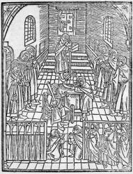 Jewish Confession, 1508 (woodcut) (b/w photo) | Obraz na stenu