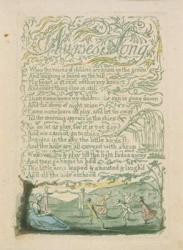'Nurse's Song,' plate 18 from 'Songs of Innocence,' 1789 (hand-coloured relief etching with watercolour) | Obraz na stenu