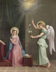 The Annunciation, 1859 (oil on canvas) | Obraz na stenu