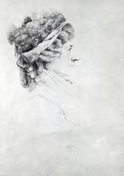 Mrs Piozzi (pencil on paper) | Obraz na stenu