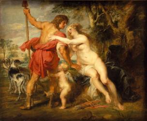 Venus and Adonis, c.1635 (oil on canvas) | Obraz na stenu