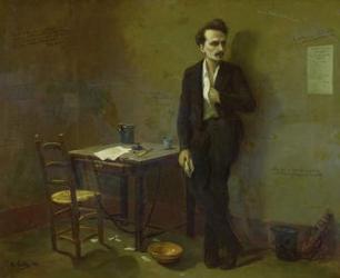 Henri Rochefort (1831-1913) in Mazas Prison, 1871 (oil on canvas) | Obraz na stenu