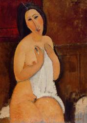 Seated Nude with a Shirt, 1917 (oil on canvas) | Obraz na stenu