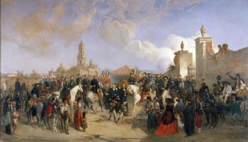 Entrance of the French Expeditionary Corps into Mexico City, 10th June 1863, 1869 (oil on canvas) | Obraz na stenu