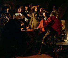 The Guards Smoking, 1643 (oil on canvas) | Obraz na stenu