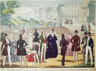 Summer Fashions for 1840 (colour engraving) | Obraz na stenu