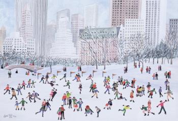 Skating Rink, Central Park, New York, 1994 (w/c) | Obraz na stenu