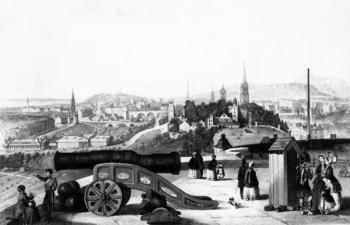 Edinburgh from the Castle, engraved by Thomas Brown (engraving) | Obraz na stenu