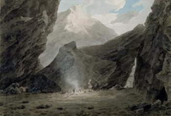 Near Chiavenna in the Grisons, c.1779 (w/c, black ink and wash over graphite on laid paper) | Obraz na stenu