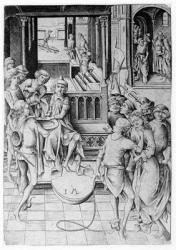 Pilate washing his hands (engraving) | Obraz na stenu