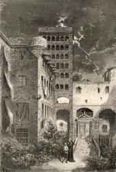 Prison of the Inquisition, Barcelona, Spain, from 'Spanish Pictures' by Reverend Samuel Manning, published in 1870 (engraving) | Obraz na stenu